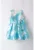 Rochie evazata cu model floral si funda