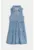 Rochie evazata de bumbac si lyocell cu guler ascutit