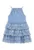 Rochie evazata de denim cu volane