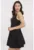 Rochie evazata mini cu decolteu patrat –