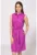 Rochie fara maneci cu cordon in talie – Roz fandango –