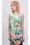 Rochie fara maneci cu imprimeu tropical