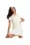 Rochie femei Classics Ribbed V-Collar 27723 – Alb