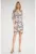 Rochie florala M702 – casual – cu maneci scurte – asimetrica – multicolor – poliester 100%