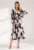 Rochie florala cu volane – neagra – 100% poliester –