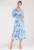 Rochie – florala – poliester – albastra – material usor –
