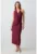 Rochie halter din in cu croiala slim-fit