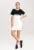 Rochie hanorac – bumbac – ecru-negru