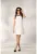 Rochie in A cu decolteu valurit – Alb
