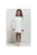 Rochie in A cu maneca lunga MMD36 – alb