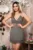 Rochie kaki cu broderie