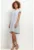 Rochie lejera din amestec de in – cu pliu pe spate T403 – gri melange