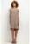 Rochie lejera din amestec de in – cu pliu pe spate T403 – taupe