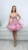 Rochie lila scurta clos cu broderie pretioasa si perle