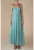 Rochie lunga A line din in Aqua