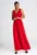 Rochie lunga M960 – rosie – fara maneci – poliester-elastan