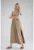 Rochie lunga – bej – cu fanta – bumbac