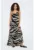 Rochie lunga cu animal print si decolteu in V