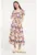 Rochie lunga cu model floral si decolteu in V