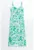 Rochie lunga cu model floral si slit lateral