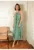 Rochie lunga cu pliuri Verde menta 4728D M8 17081