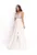 Rochie lunga cu slit frontal si aplicatie florala