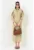 Rochie lunga din bumbac cu model petrecut