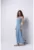 Rochie lunga din denim cu decolteu in V – fara maneci