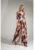 Rochie lunga eleganta – model geometric – culoare unica – poliester
