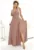 Rochie lunga maxi cu decolteu petrecut – Bej inchis