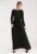 Rochie lunga – model M1052 – maneci lungi – neagra – poliester-elastan