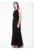 Rochie lunga neagra – elastan – poliester – viscoza