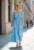 Rochie lunga – poliester – albastra – de vara –