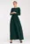 Rochie lunga verde – cu maneci lungi – poliester –