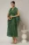 Rochie lunga verde de seara din voal peliculizat