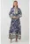 Rochie maxi – HiCCUP BDART – inchidere cu nasturi – textil – albastru inchis