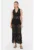 Rochie maxi –  Fara maneci – Decolteu in V – Negru – Acril