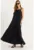 Rochie maxi  LUCCI  – decolteu patrat – textil – negru