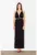 Rochie maxi – M483 – decolteu in V – spate deschis – neagra – viscoza