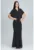 Rochie maxi M577 – neagra – eleganta – din poliester – pentru ocazii speciale –