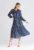Rochie maxi M942 – florala – albastru – cu maneca lunga – din poliester –