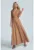 Rochie maxi bej – maneci lungi – decolteu plic – poliester