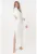 Rochie maxi cambrata cu slit lateral si decupaj pe spate