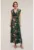 Rochie maxi cu croiala in A si model floral