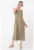 Rochie maxi cu decolteu cu volane