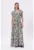 Rochie maxi cu decolteu in V si maneci tip fluture
