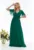 Rochie maxi cu decolteu in V si segment brodat pe partea din spate