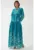 Rochie maxi –  cu imprimeu – verde – viscoza