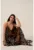 Rochie maxi cu model abstract