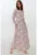 Rochie maxi cu model floral si cordon